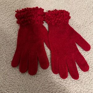 Red Fuzzy Gloves